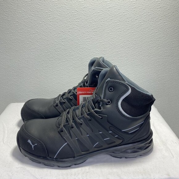 NEW PUMA Velocity 2.0 Blak Mid Top Mesh Leather Comfort Sneaker Mens Size 9.5 - Picture 1 of 1